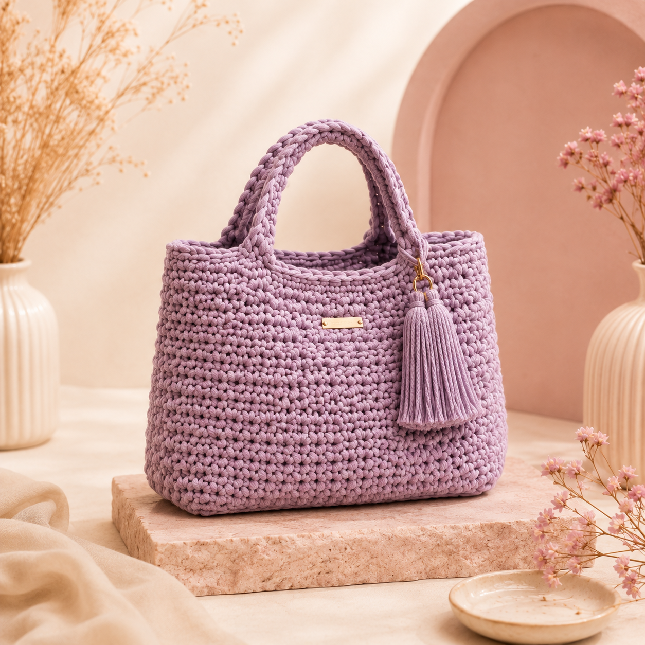 Плетена чанта Lilac